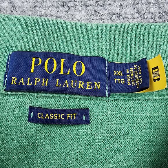 Polo Ralph Lauren Shirt Mens XXL Green Polo Short Sleeve Classic Fit Preppy - Picture 2 of 16